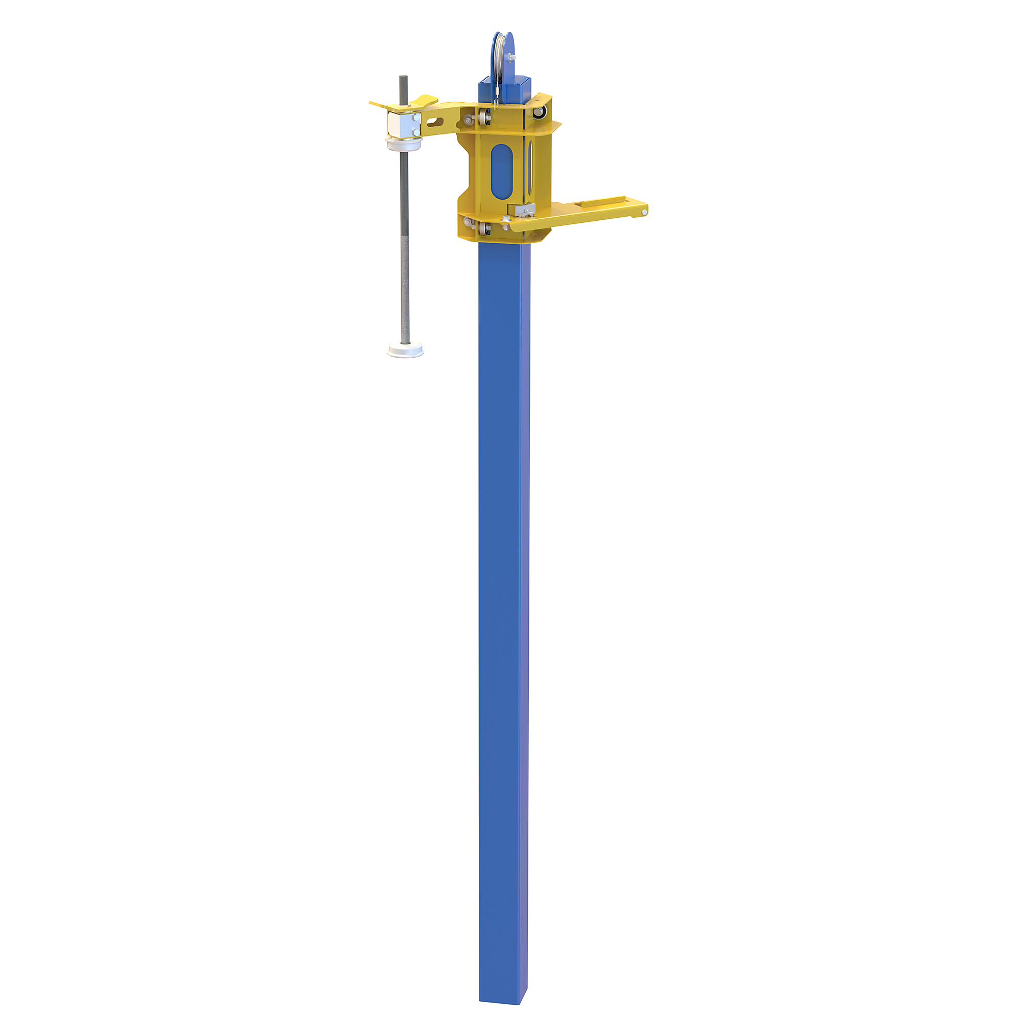 Vestil Steel Manual Mast Field Installed For POW-CAR Models Blue / Yellow